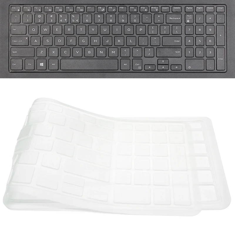 Ultra Thin Keyboard Cover Keyboard TPU Protector Skin for DellInspiron 15 5000