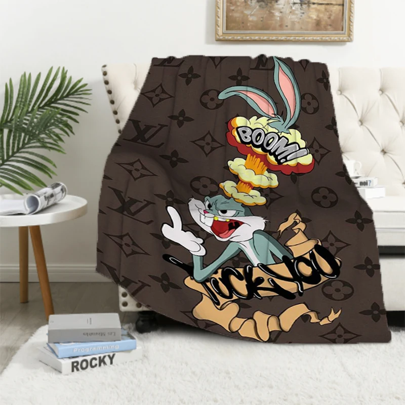 

Bugs Bunny Blankets for Decorative Sofa Blankets & Throws Anime Blanket Furry Summer Comforter Throw Baby Bed Double Fluffy Soft