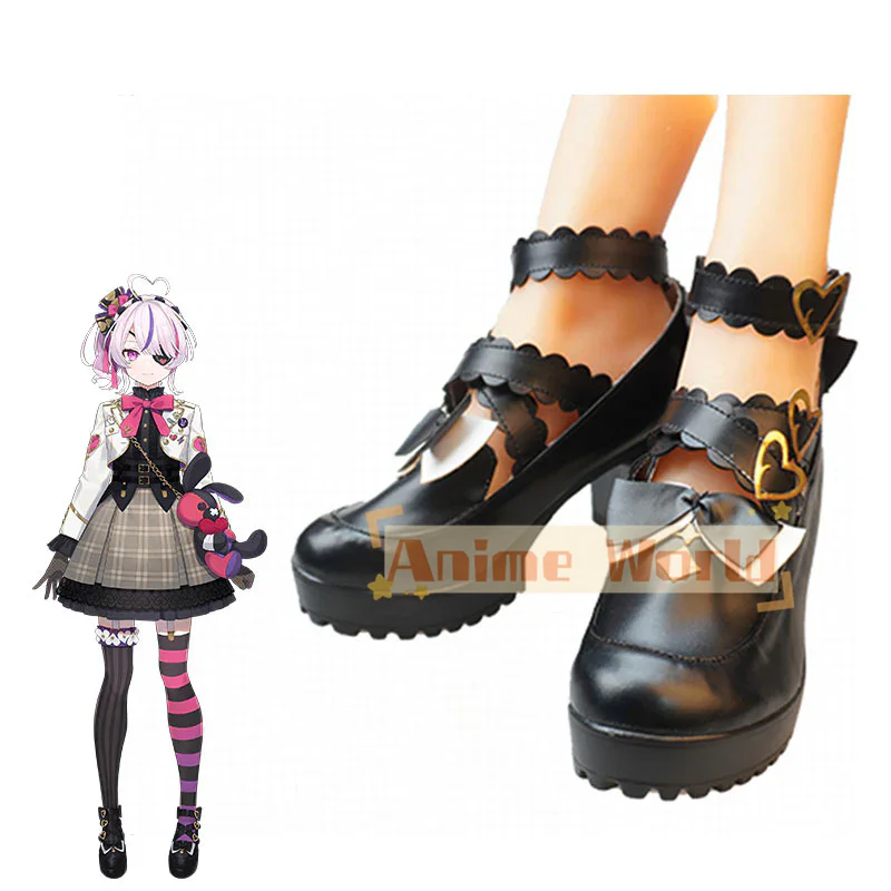 Виртуальный YouTuber Nijisanji ILUNA Maria Marionette черная обувь для косплея Хэллоуин