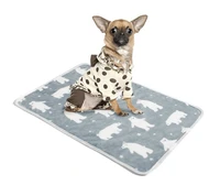 dog blanket bed plush cushion kennel pad soft and warm coral velvet printing square double sided puppy mat sleepping accessories
