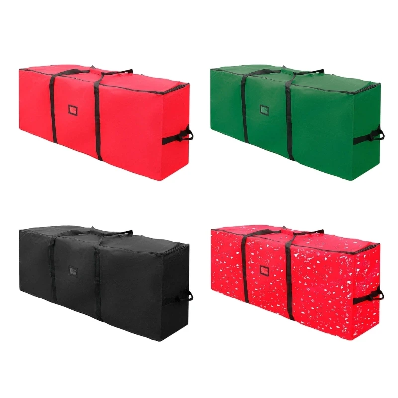 

Red Christmas Tree Storage Container with Sleek Dual Zipper and Durable Handles