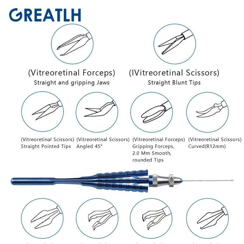 Пинцеты для капсулорексиса Micro Virtreo-ретинальные инструменты внутриглазные