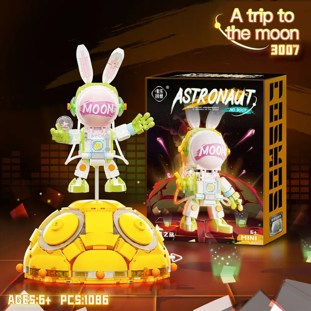 WLtoys 3006 1069 шт. 1 мини-строительный блок астронавт музыкальная шкатулка комплект