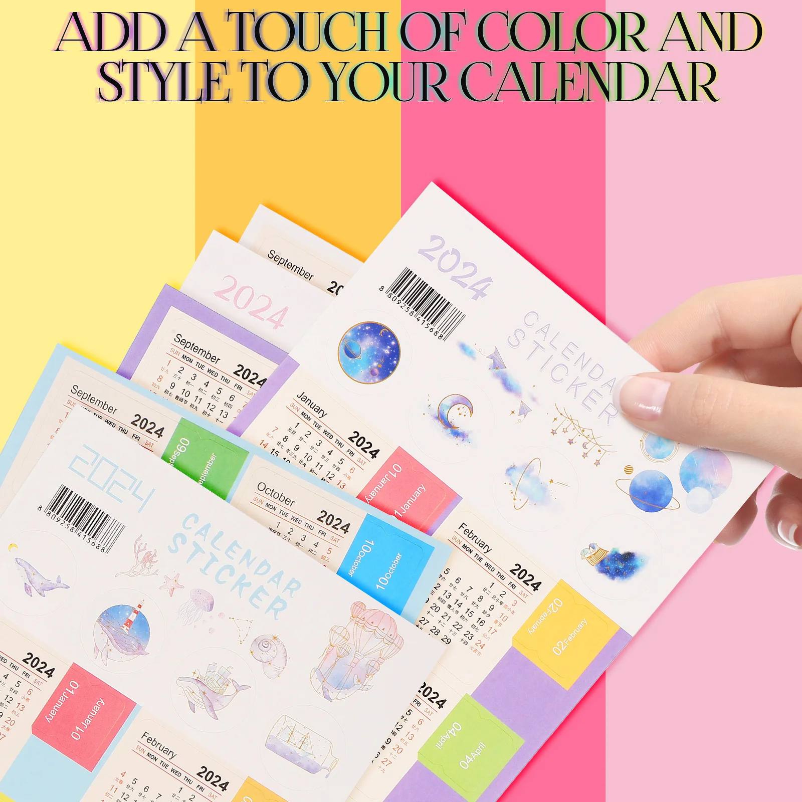 15 комплектов блокнота от 2024 до 2025 года годовой календарь индексные наклейки