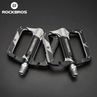ROCKBROS MTB Велоспорт Сверхлегкая педаль велосипед герметичный DU подшипник педали алюминиевый сплав CRMO Нескользящая шипа велосипедные части педали