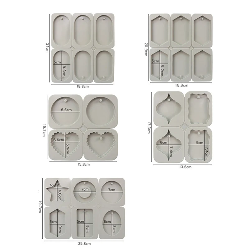 

DIY Rectangle Oval Listing Silicone Mold Aromatherapy Gypsum Handmade Soap Wax Chip Candle Keychain Crystal Epoxy Resin Mold