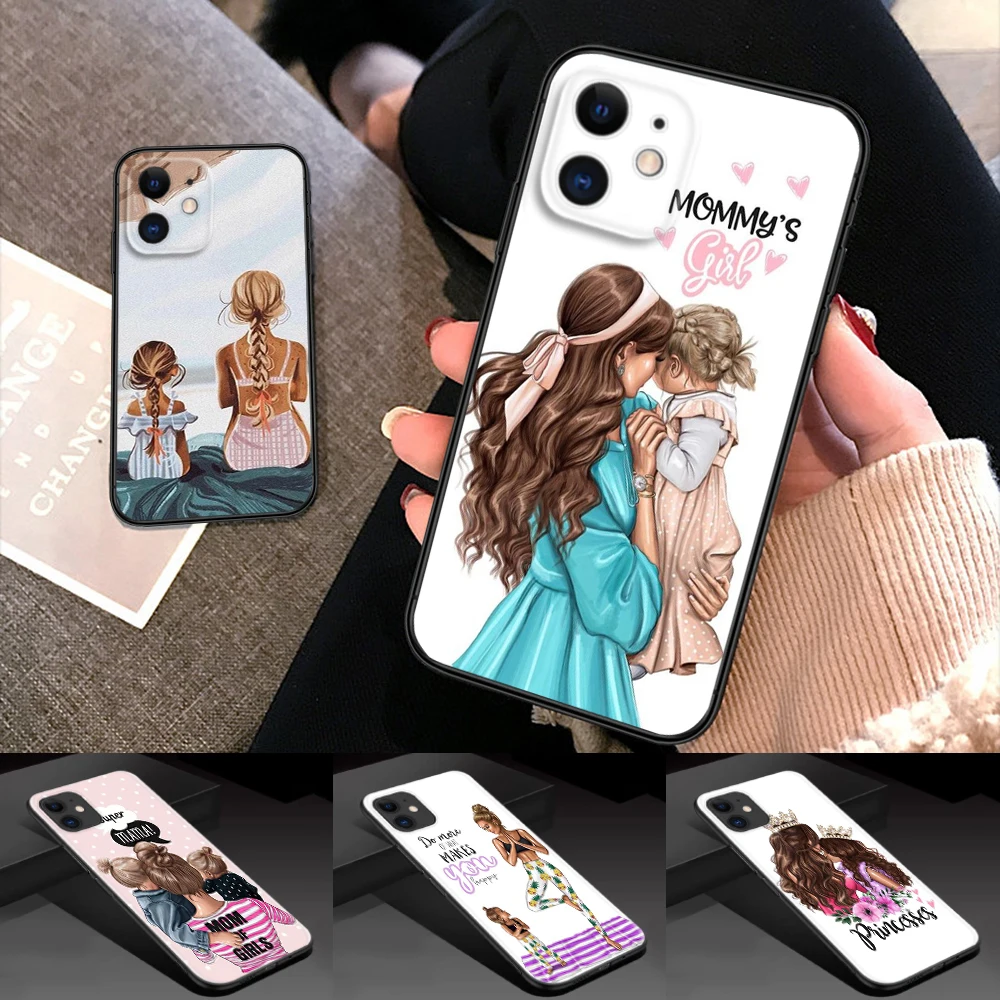 WSY16 Мягкий чехол Cute Cartoon Baby Mom для Xiaomi Mi A1 A2 A3 9T Pro Poco F1 F2 F3 GT M2 M3 M4 M5 C40 X2 X3 NFC X4 pro