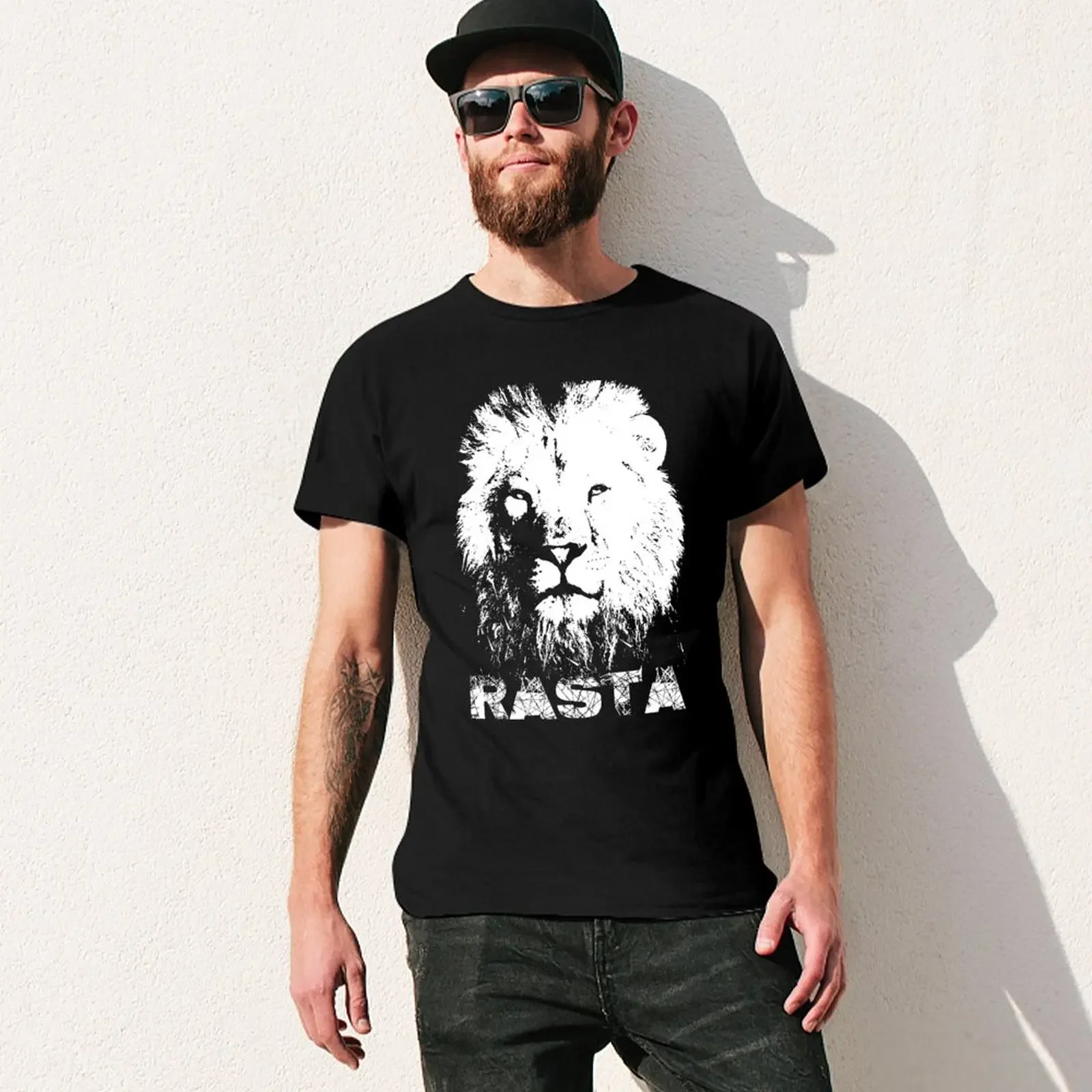 Футболка Rasta Mapogo с изображением Льва Саби милая одежда аниме кавайная мужская