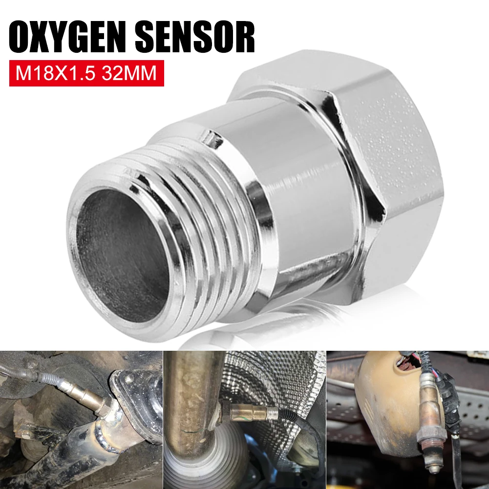 

4PCS M18x1.5 O2 Oxygen Sensor Extender 32mm Bung Extension Gasket Adapter Spacer Nickel-Plated Steel