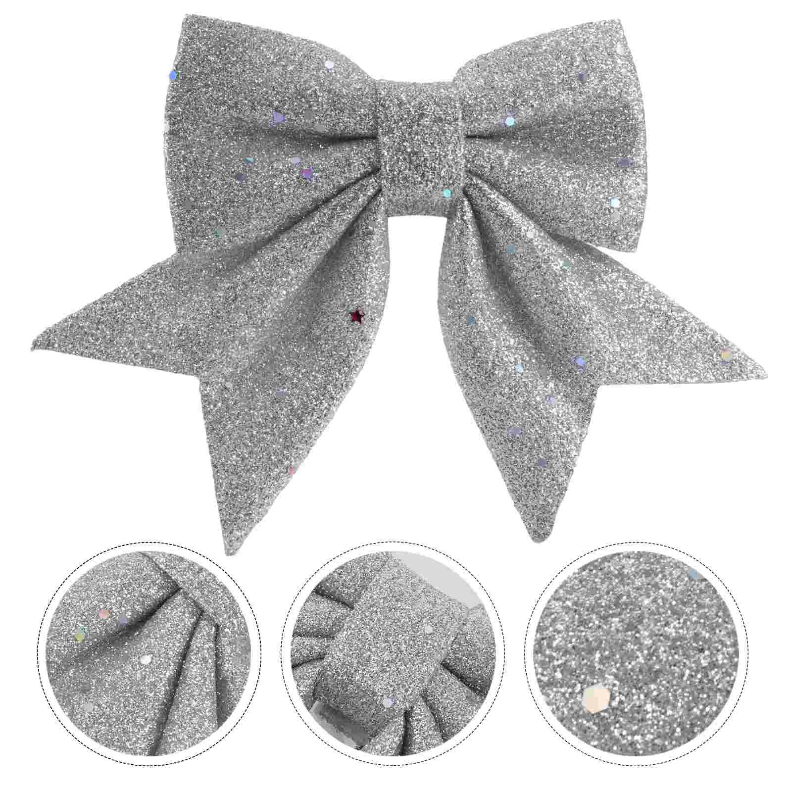 

4 Pcs Christmas Tree Gold Butterfly Garland Decor Xmas Glitter Ornaments DIY Bow