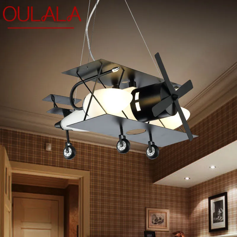 

OULALA Children's Airplane Pendant Lamp Modern LED Creative Fashion Cartoon Light For Decor Kids Bedroom Kindergarten