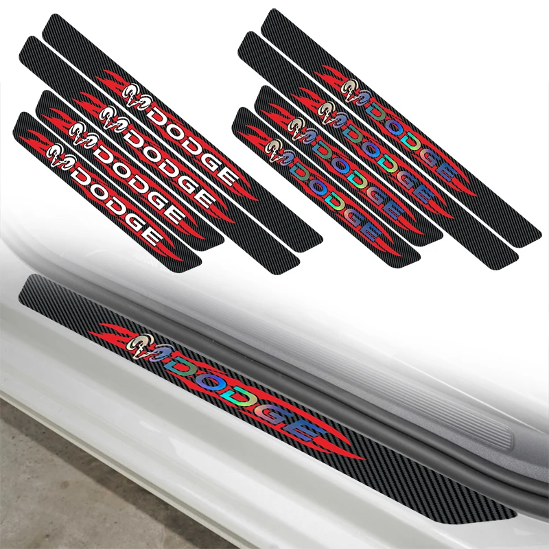 Наклейка порог машины водонепроницаемая Защитная для Dodge Logo Caliber RAM Journey фургон
