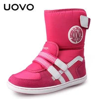 hot sale uovo brand kids shoes winter footwear children fashion baby warm beatiful girls short boots size 26 37