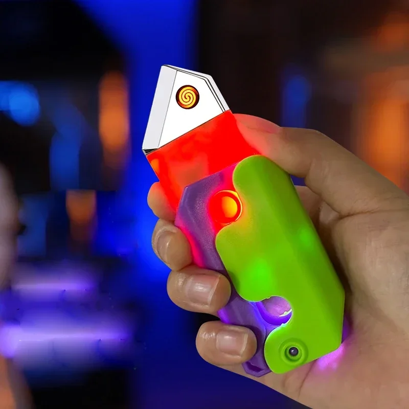 

Необычная зажигалка, персонализированная Вольфрамовая USB-зажигалка, ветрозащитная, декомпрессионная, Электронная зажигалка, аксессуары для курения