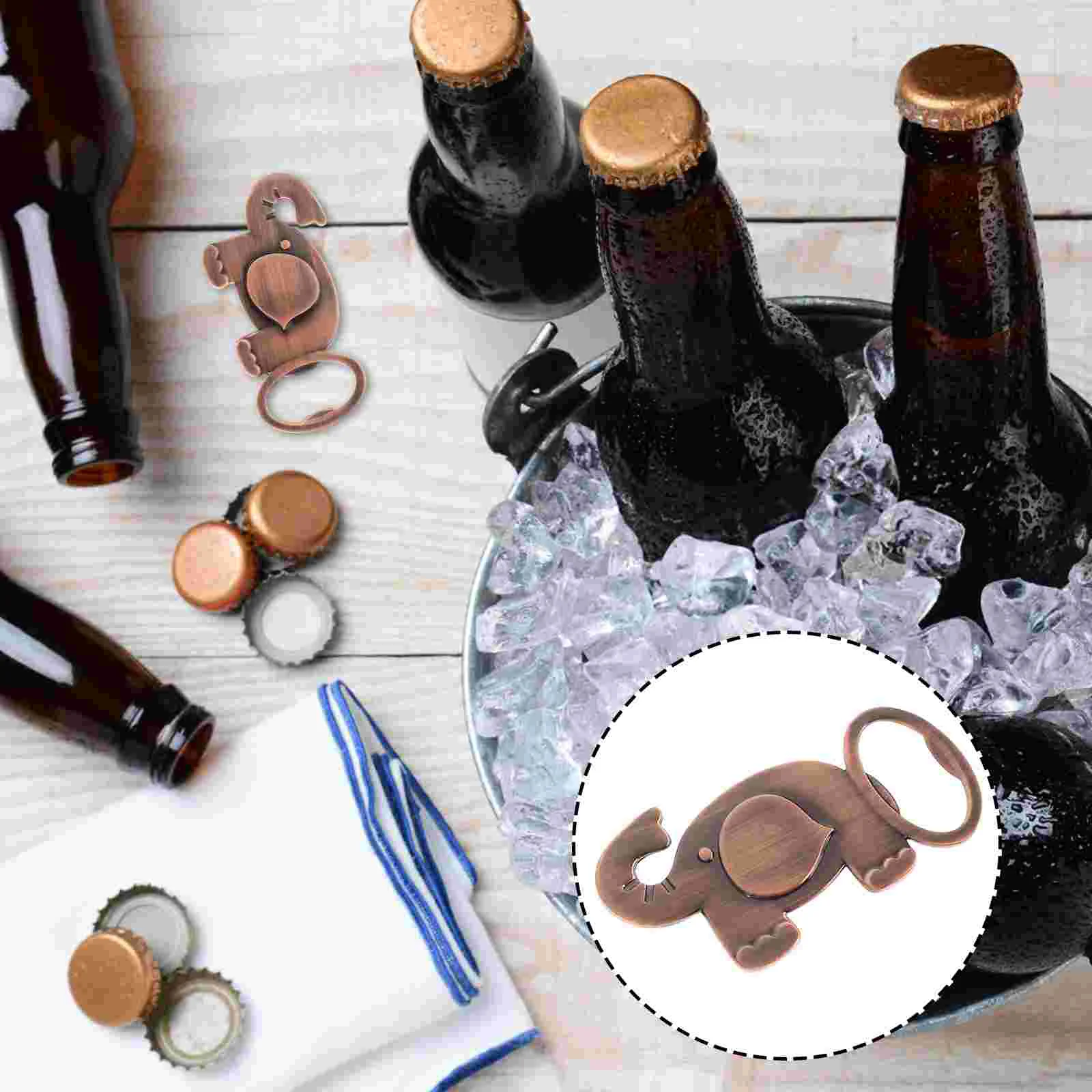 

Opener Bottle Beer Elephant Remover Can Openers Cork Jar Cap Gift Christmas Funny Lid Metal Favors Vintage Bartender Wedding