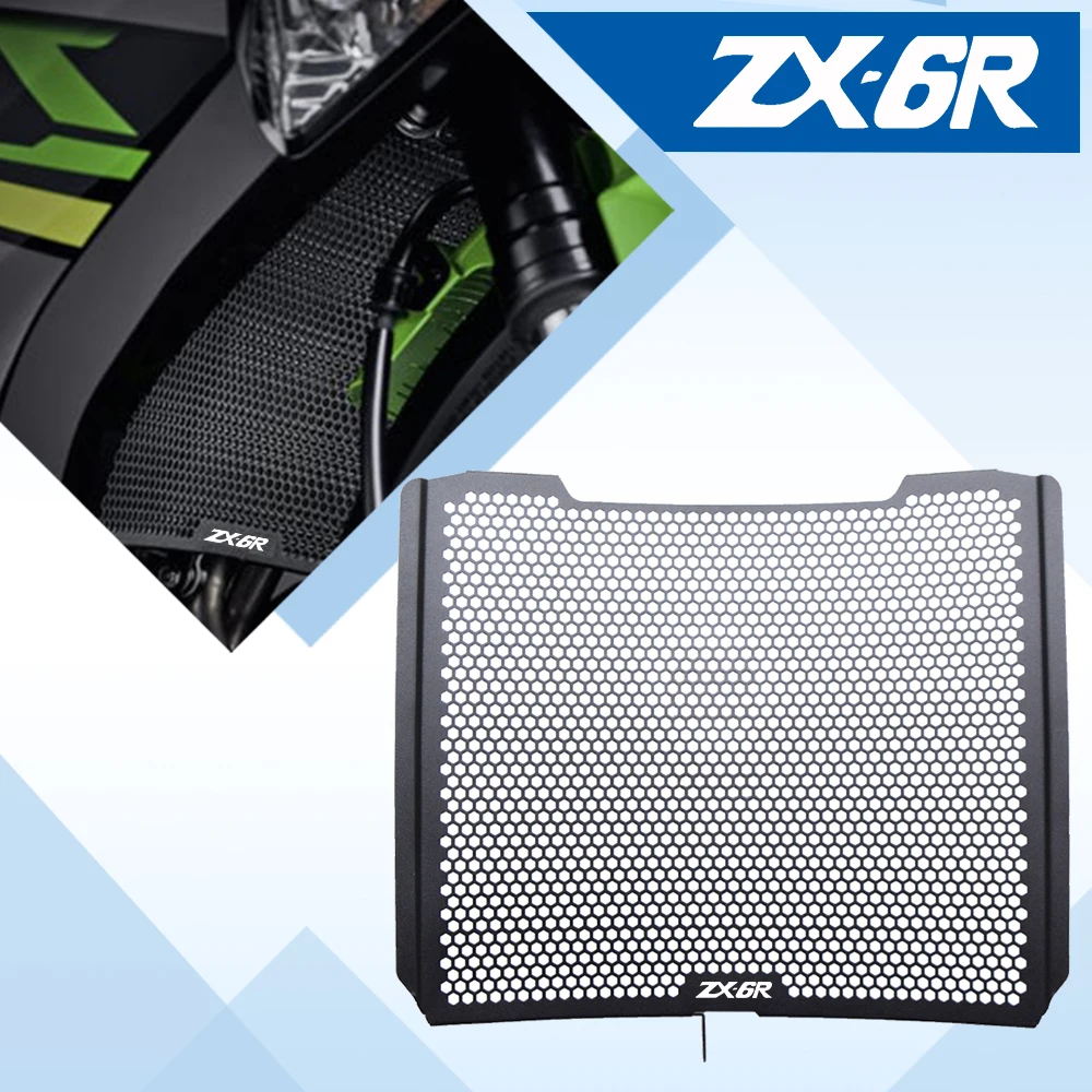 

ZX 6R Motorcycles Aluminium Radiator Grille Guard Cover FOR KAWASAKI ZX6R 2013 2014 2015 2016 2017 2018 2019 2020 2021 2022 2023