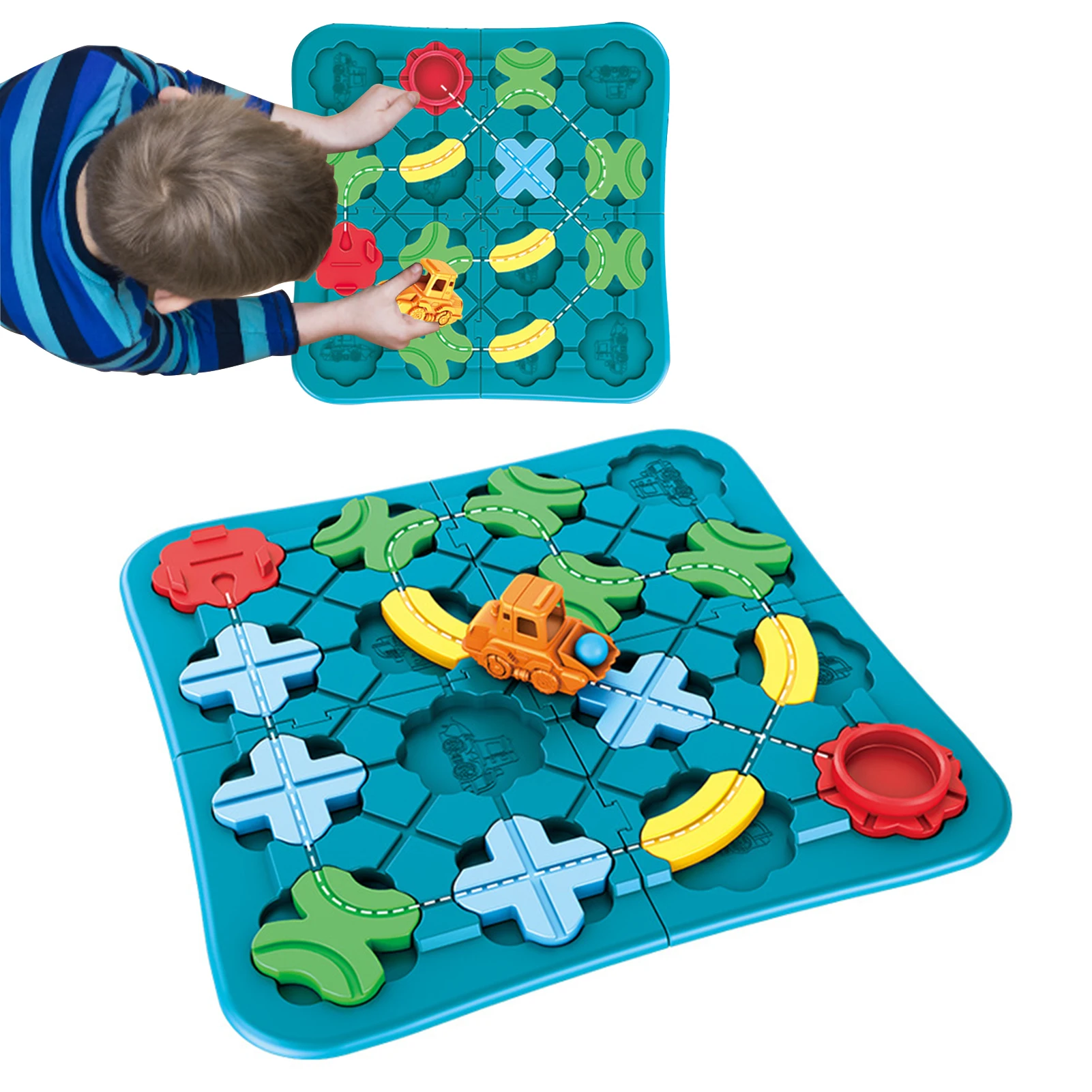 

Road Builder Game Car Track Toy Race Car Rail Blocks 118 Challenges Stem Learning Toys For Kids Babies Brain Teaser Puzzles