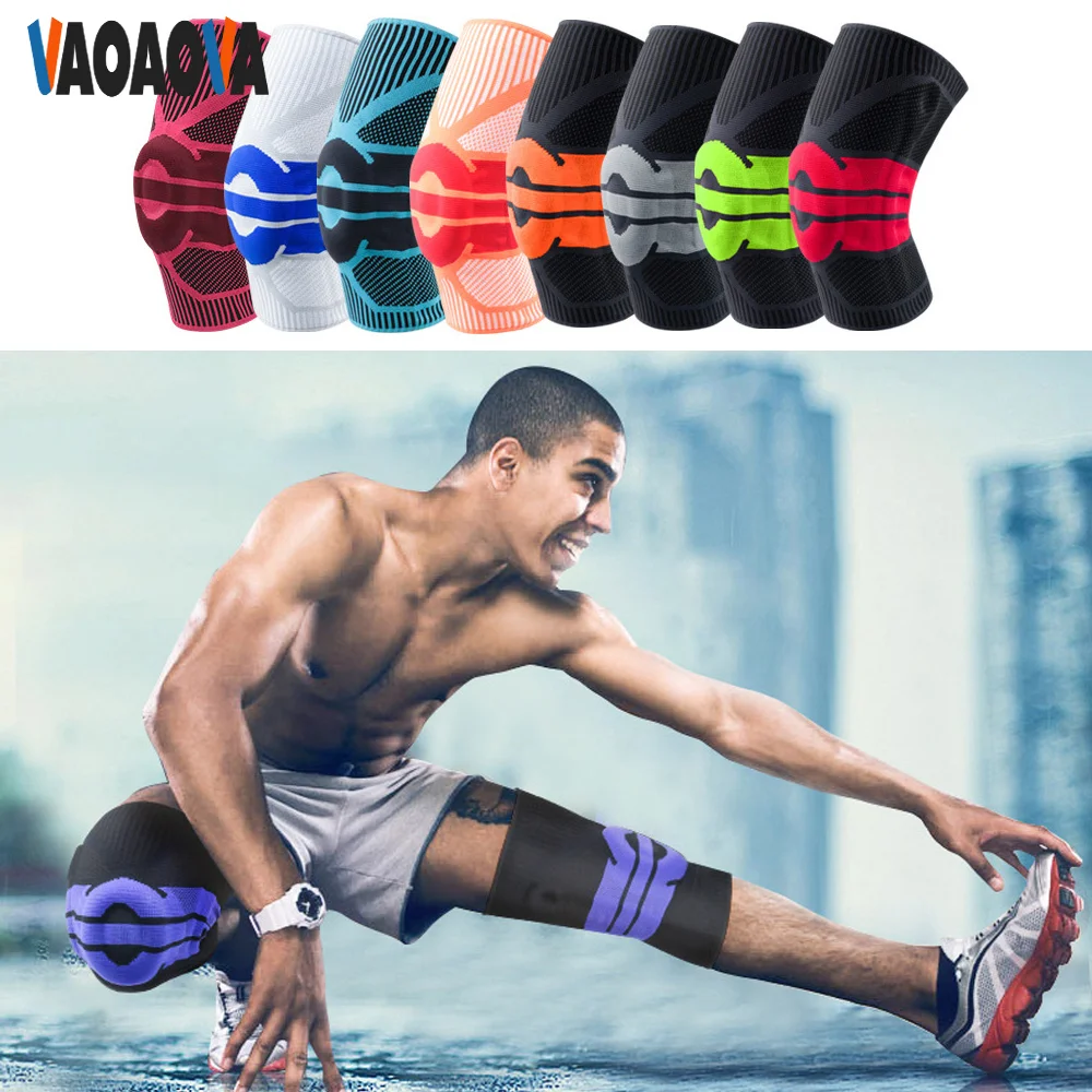 

1 Pcs Knee Brace Support Compression Sleeve With Side Stabilizers Silicone Patella Gel Pad For Meniscus Tear Arthritis Jogging