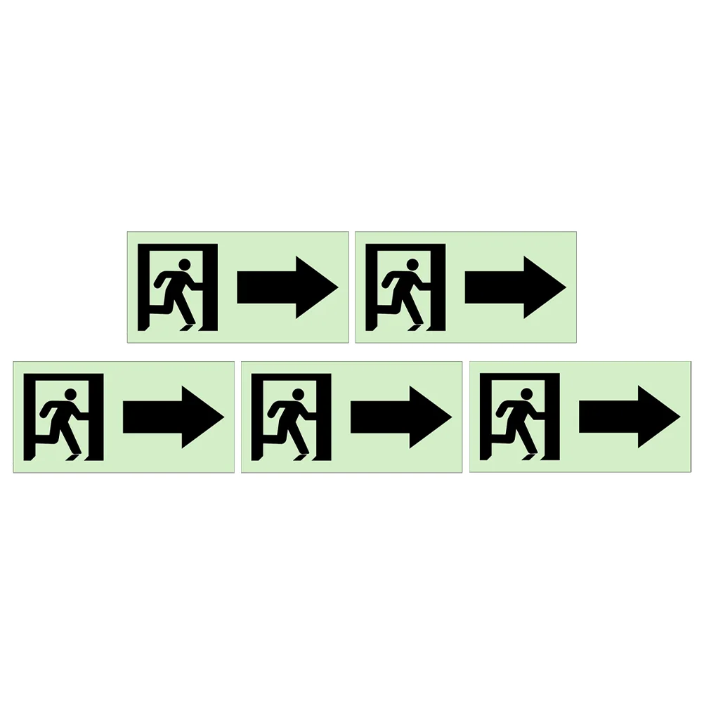 5 шт. наклейка EXIT светящиеся наклейки индикатор стрелки на окно ПВХ практическое