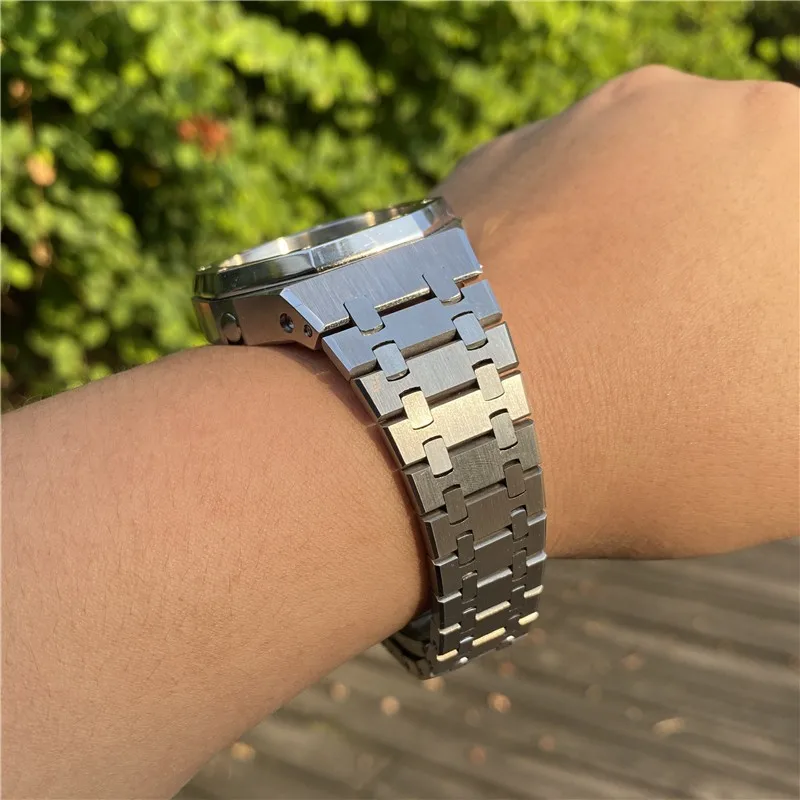 Metal 316L Stainless Steel Watchband Strap and Watch Case For Shock Ga2100 GA2110 Modified Farm Replacement Wholesale Parts