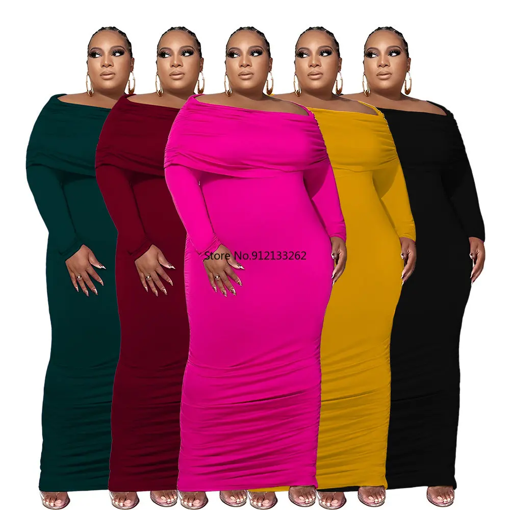 

XL-5XL африканские платья для женщин, Осеннее Африканское женское длинное платье из полиэстера с длинным рукавом, платье макси, африканская од...
