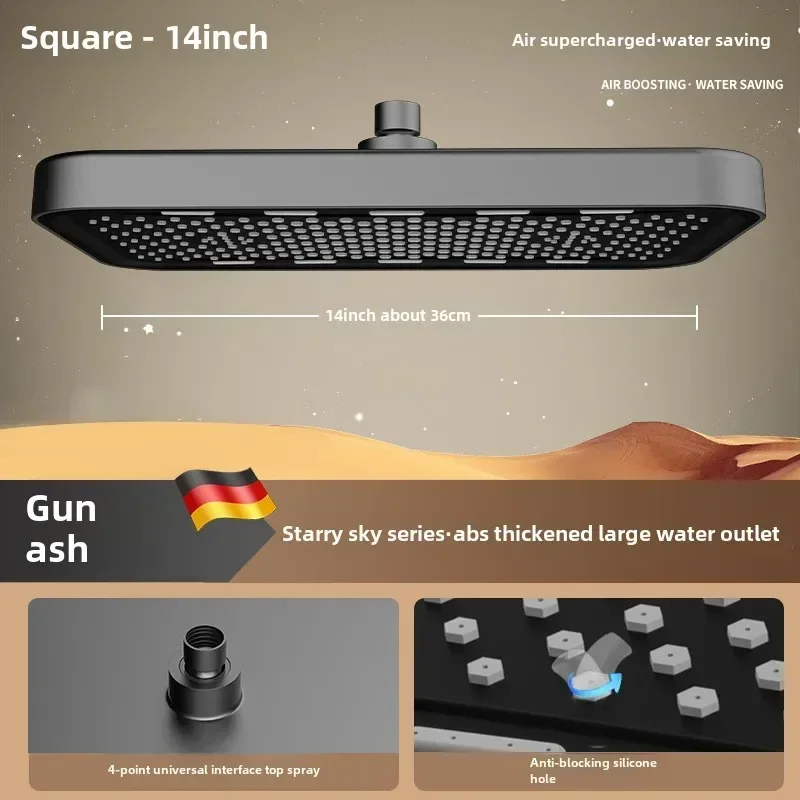 Большая насадка для душа, насадка для душа под давлением, верхний распылитель, ванная комната под давлением, тропический душ, бытовой душ, насадка для душа, душ