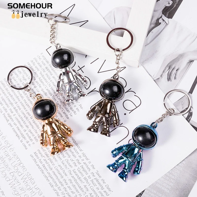 Брелок для ключей объемный астронавт Космический робот-космический человек