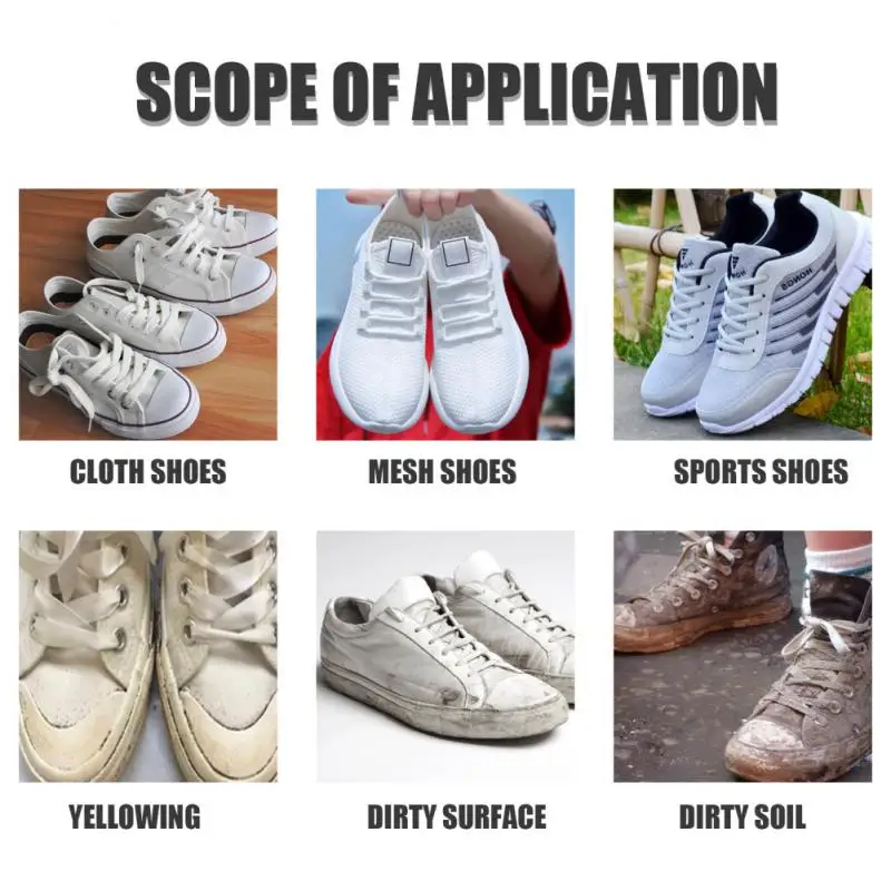 Отбеливающий очищающий гель для обуви с кисточкой 100 мл |