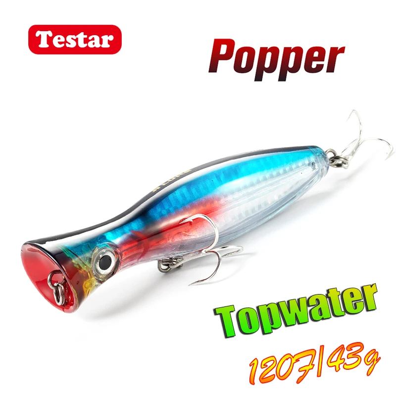 Рыболовная приманка Testar 120 мм 43 г Inshore плавающая приманка-поппер для дальнего