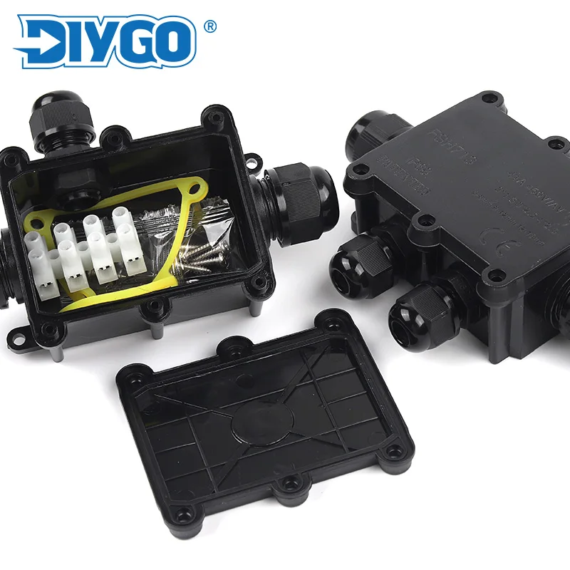 

IP66 Outdoor Waterproof Junction Box With Terminal Connector 2/3/4/5/6 Way 5-9mm Cable Connection Protection Accessories DIY GO