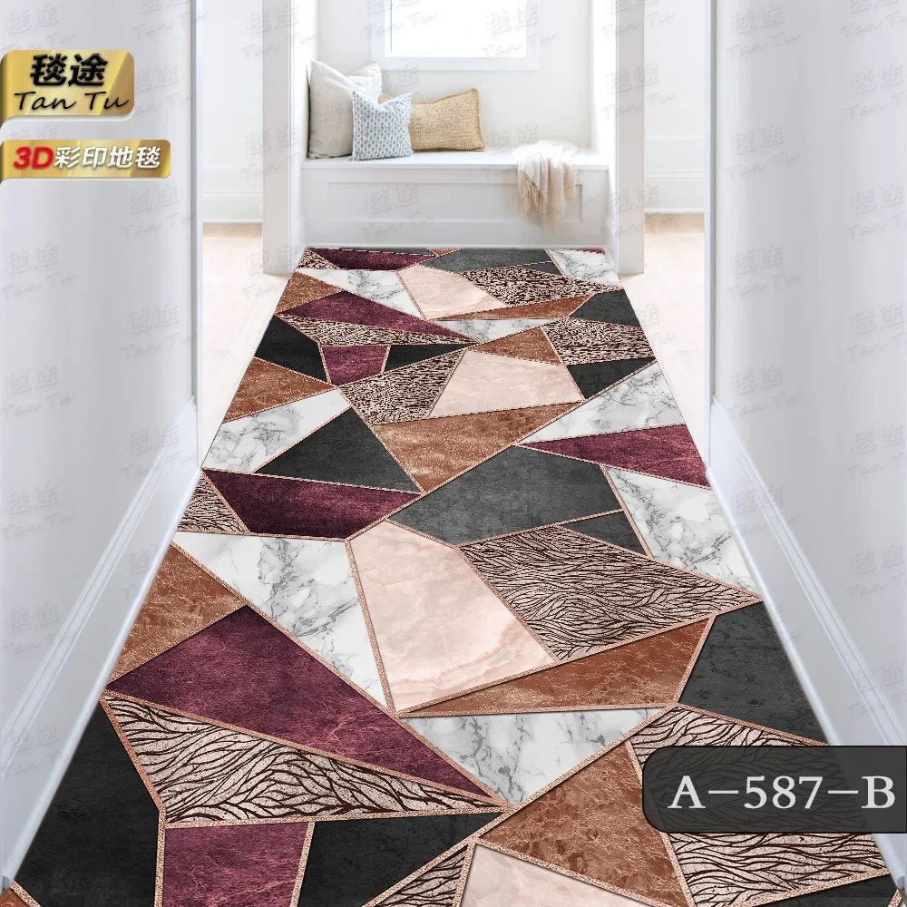 Современные длинные коридорные ковры для украшения прихожей домашние напольные