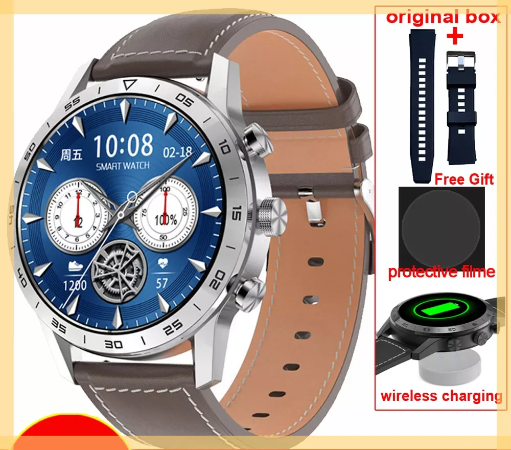 

454*454 HD Screen Smart Watch Men Call Wireless Charger Rotary Button IP68 Waterproof Music Play ECG Smartwatch