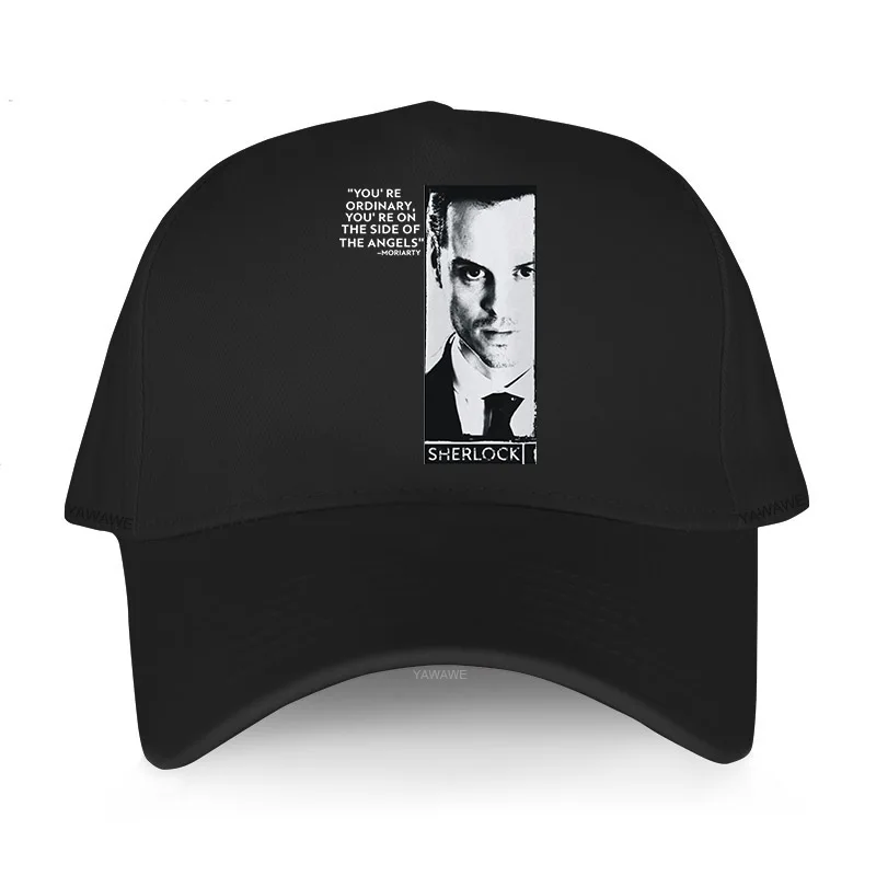 

Бейсболка Мужская, повседневная Кепка SHERLOCK, дышащая, с забавным дизайном, для улицы, защита от солнца, лето