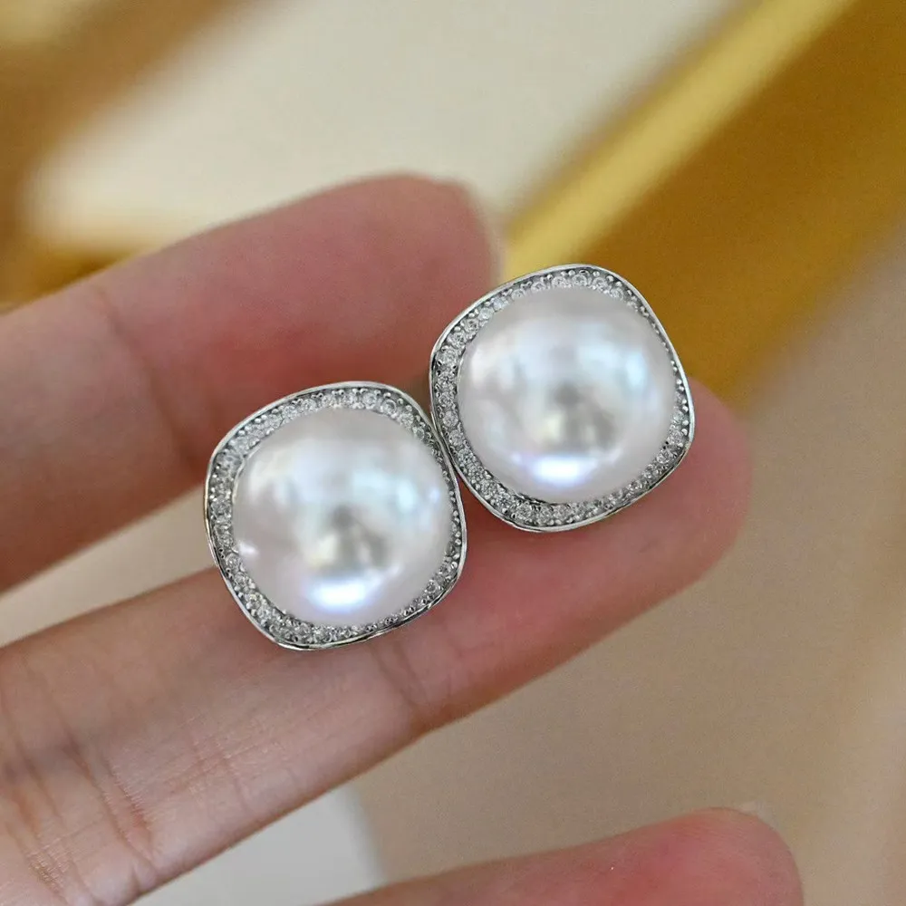 

18K Gold-Plating Pearl Beads Stud Earrings Setting Base Diy Jewelry Making Findings&Components