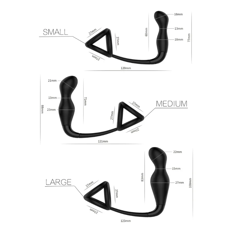 Силиконовая анальная пробка перезаряжаемый вибрационный массажер простаты с