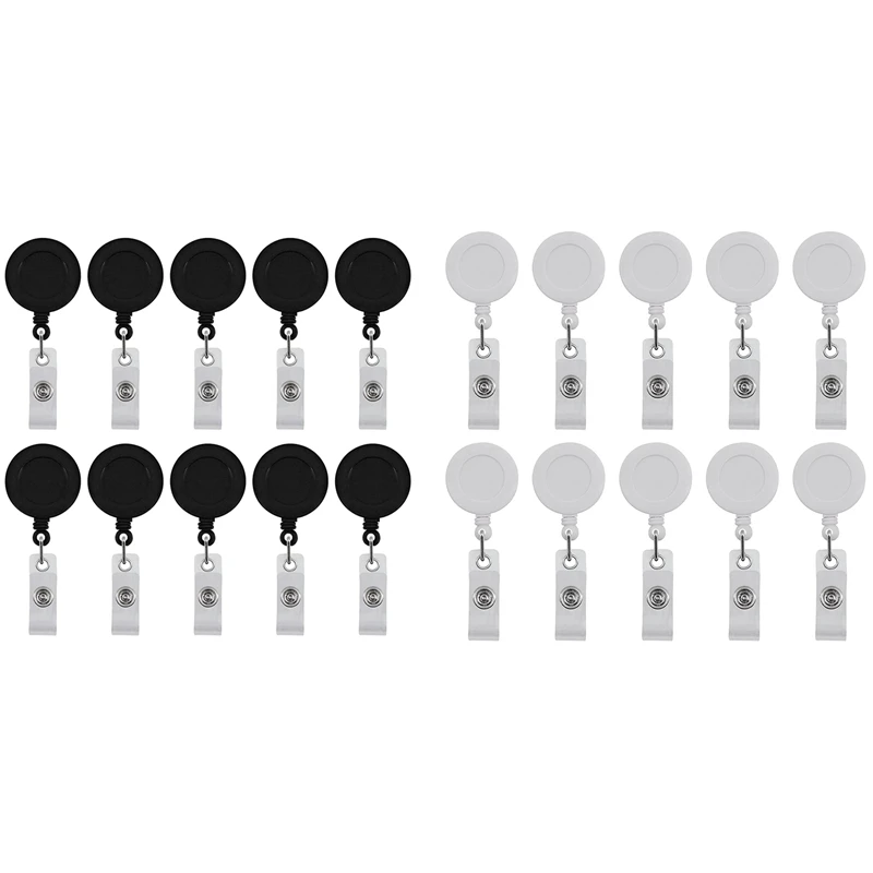 

20Pcs Retractable ID Card Badge Clip Badge Reel With Alligator Clip Badge Clip High Quality Badge Clip