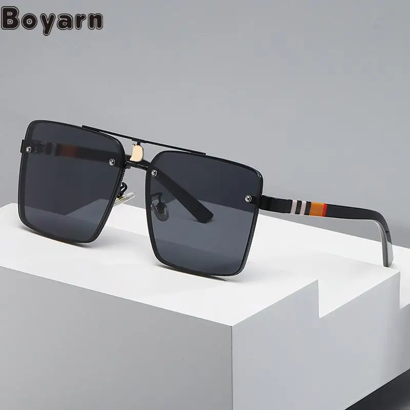 

Boyarn Fashion Oversized Square Sunglasses Women's Brand Designer Big Frame Sun Glasses Men Shades UV400 Goggles Eyewear