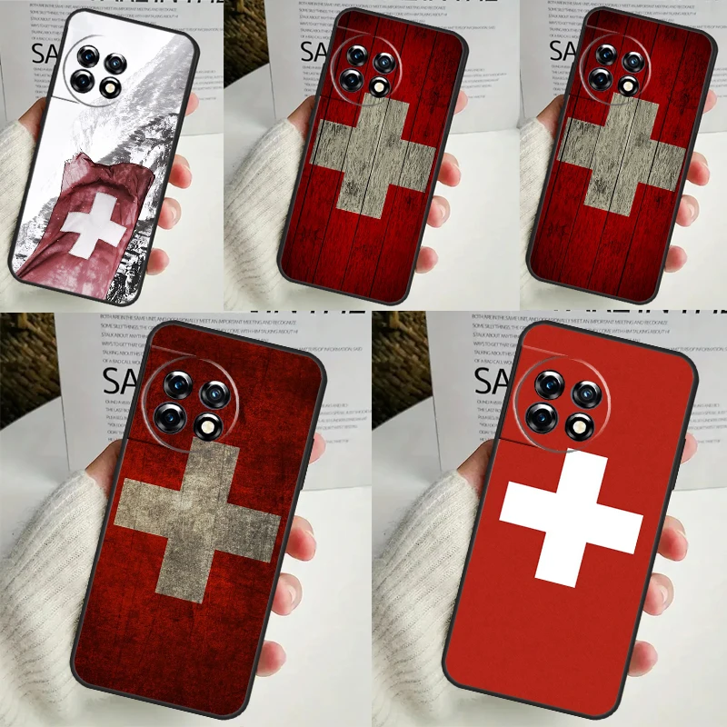 Swiss чехол с флагом для OnePlus 12 11 9 10 Pro 9RT 10T 10R 12R Nord 2 CE 3 Lite CE4 N10 N20