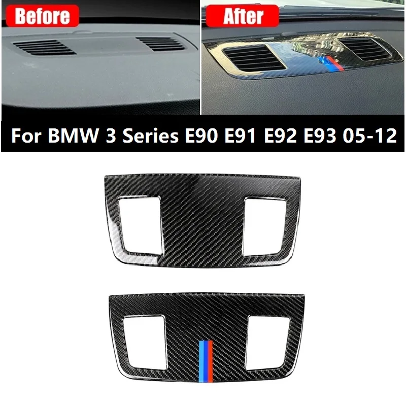 

Carbon Fiber Car Interior Dashboard Panel Air Outlet Decoration Cover Trim Stickers For BMW 3 Series E90 E91 E92 E93 2005-2012