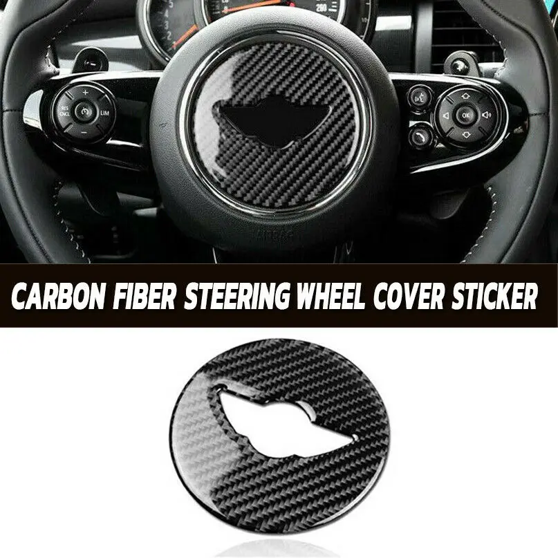 

Carbon Fiber Steering Wheel Sticker Cover Trim For Mini For Coper R55 R56 F54 F60 Car Interior Stickers