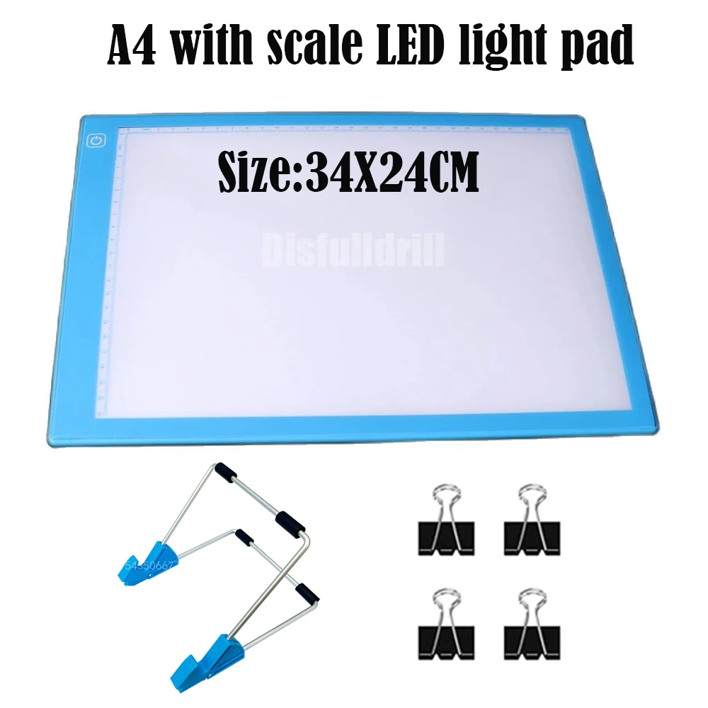 

2022 Новый Диммируемый со шкалой A4 светодиодный светильник, планшет, инструменты, алмазная вышивка, аксессуары для вышивки алмазами