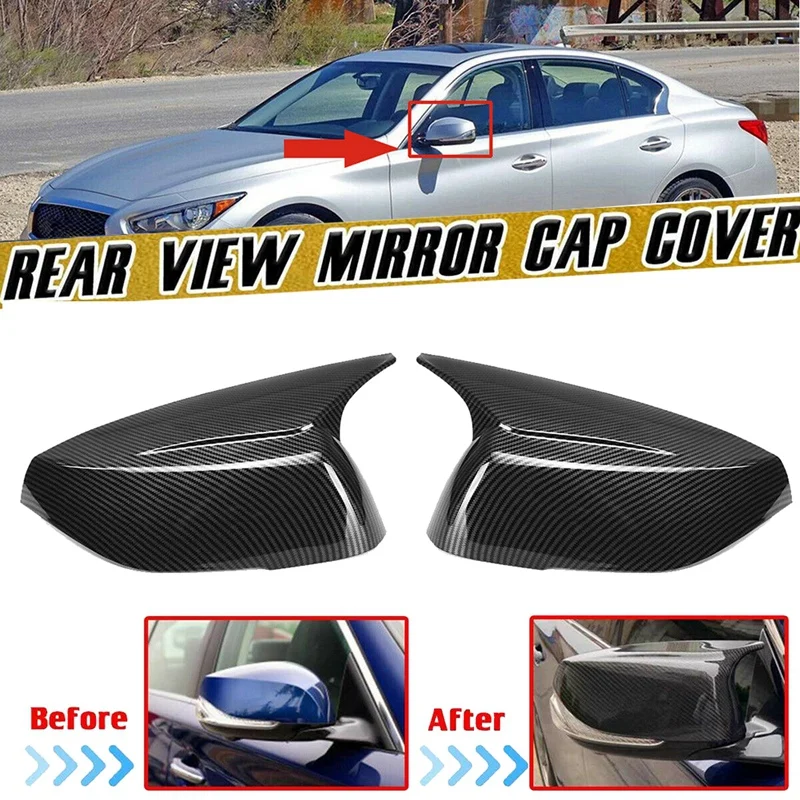 

1 пара крышек зеркал заднего вида для Infiniti Q50 Q60 Q70 QX30 2014-2021