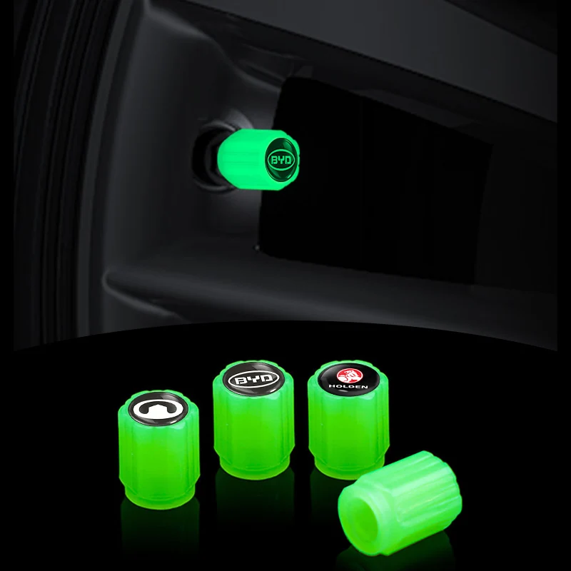 Светящиеся колпачки для клапанов автомобильных шин, колпачки для колес, для Mitsubishi Asx Lancer Pajero 4 Outlander Xl l200 EX10 X Colt Pajero