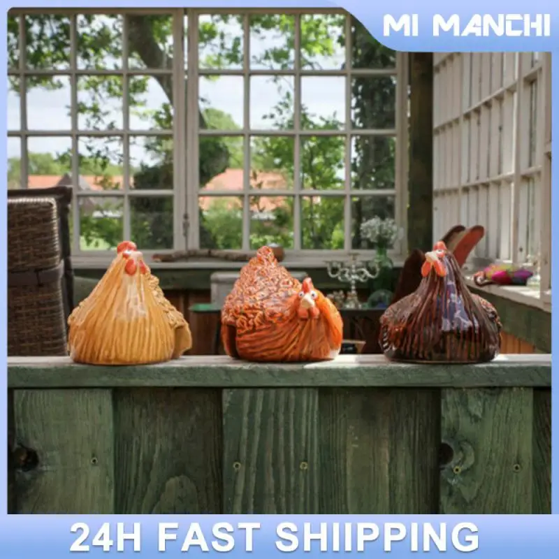 

Статуи петуха, забавная куриная курица, скульптура, фигурка курицы, настенная художественная Статуэтка петуха, подарок на новоселье, куриный забор