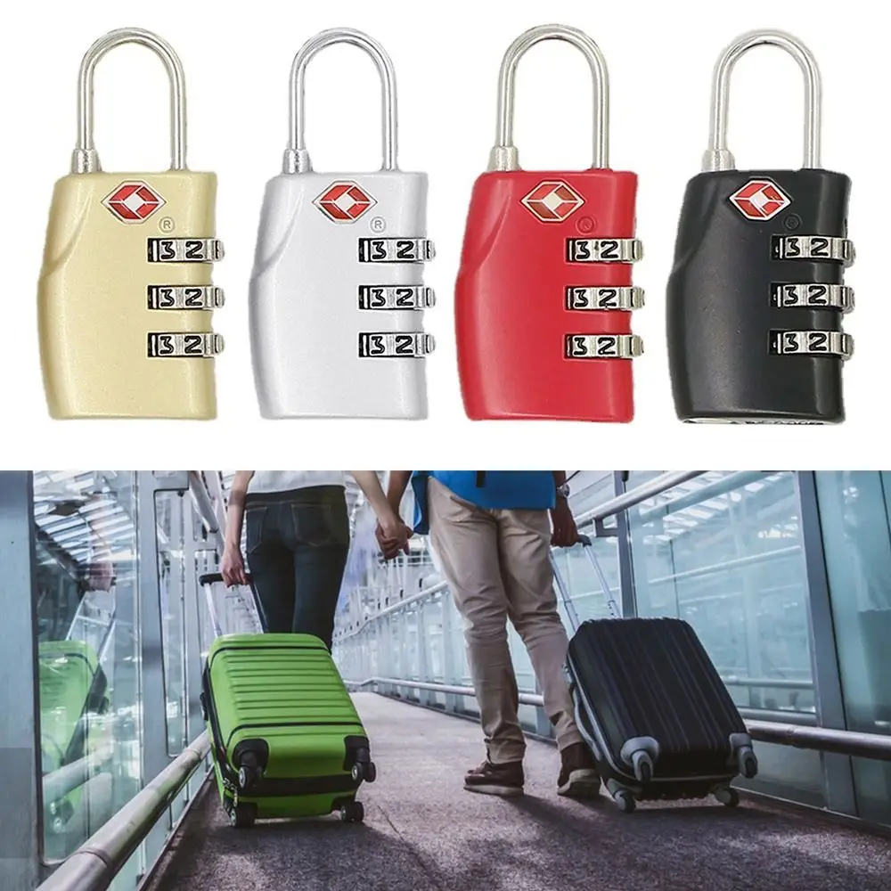 

Zinc alloy 3 Digit Combination Lock TSA Anti-theft Suitcase Luggage Coded Lock Security Tool Padlock Cabinet Lock Travel