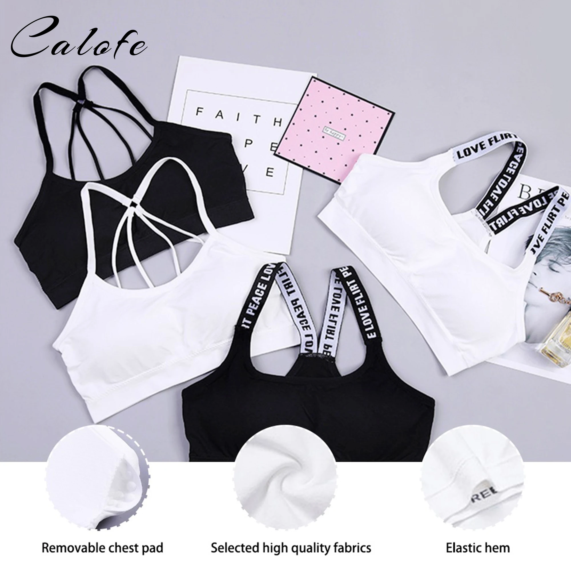 

Sexy bra Top Women Sports bra High Impact For Gym Fitness Female Pad Sportswear Tank Top Yoga Push Up Bralette топ