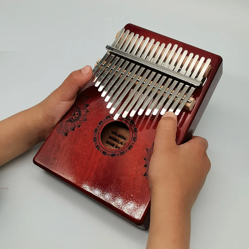High Quality Kalimba 17 Key Thumb Piano Set with Kalimba full accessories Mahogany Kalimba music instrument African Finger Piano