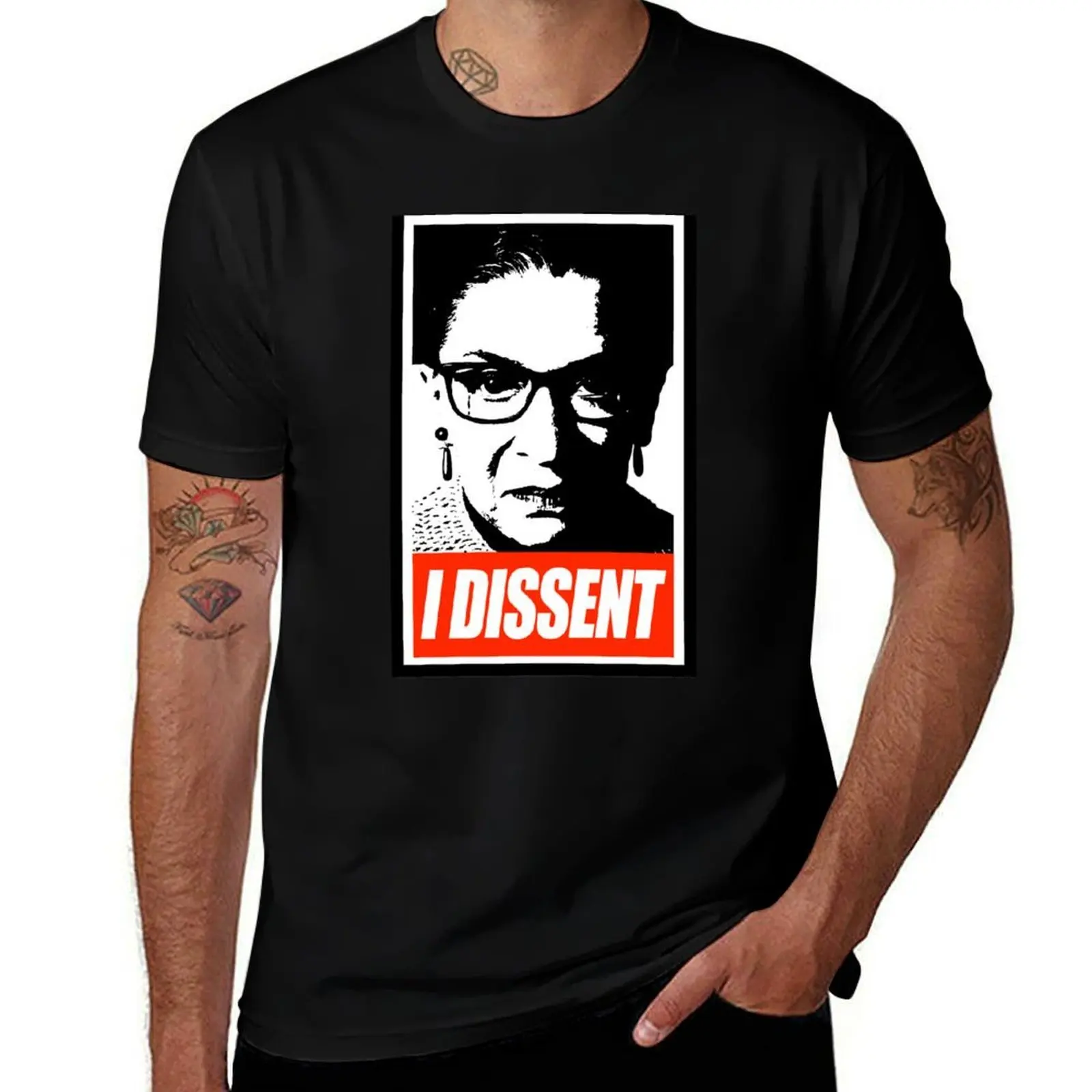 Фото Футболка RBG - I Dissent, свободного кроя, больших размеров №1