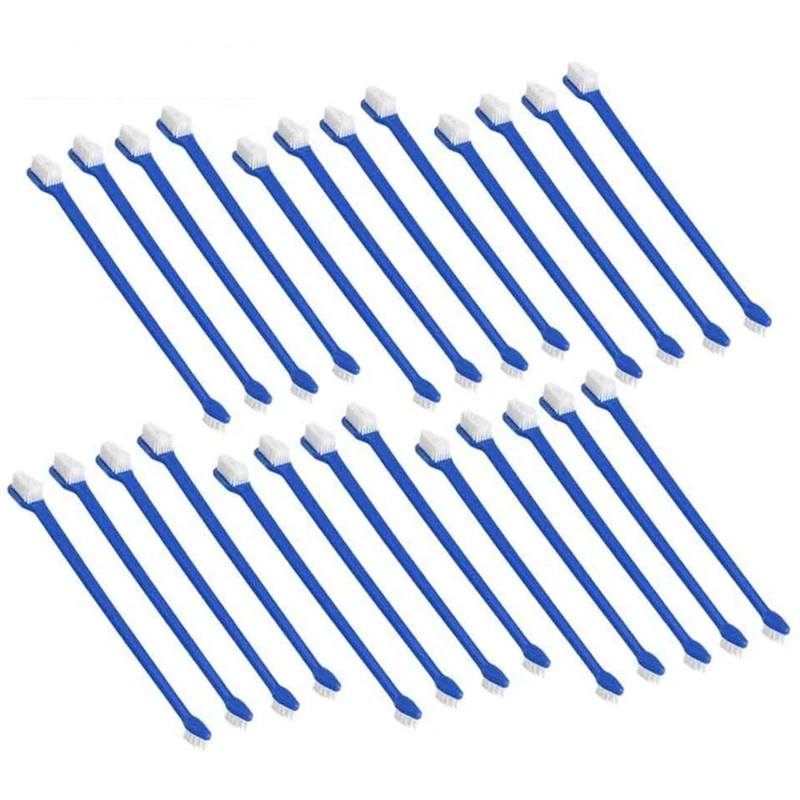 

SEWS-50 Piece Cat Dog Pet Toothbrush Set Double Headed Convenient Finger Brushes For Safe Dog Cat Care