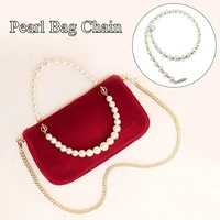 1pc pearl bag strap for handbag handles beaded purse belts diy replacement for shoulder bag chain straps bags accessories